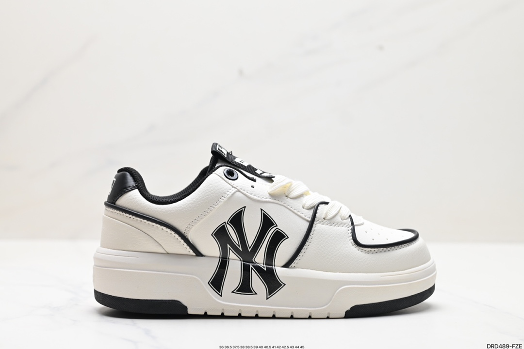 MLB Scarpe Sneaker Nero Bianco Stampa Top bassi