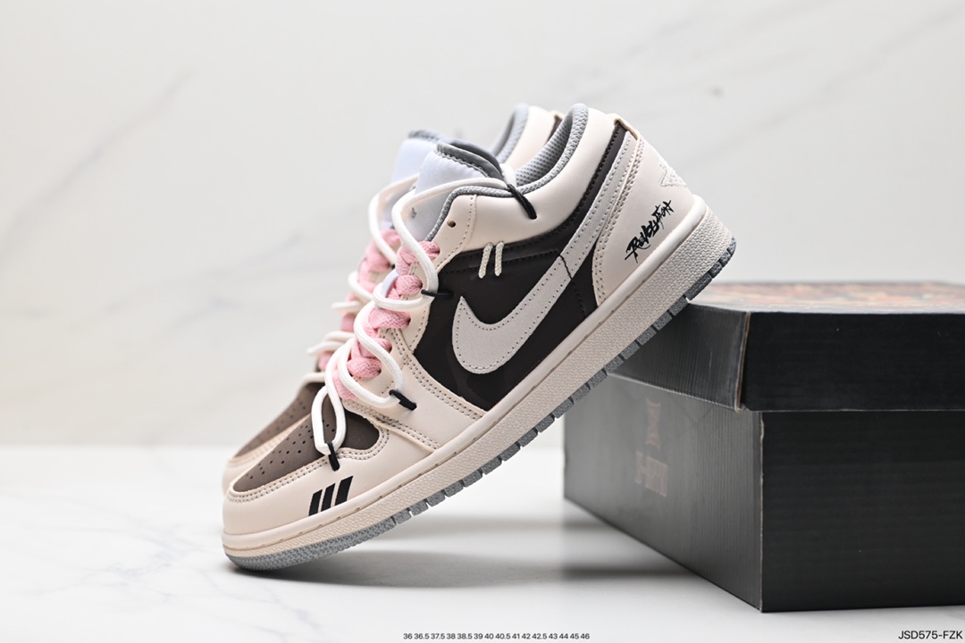 200 Air Jordan 1 Low 绑带白黑蓝 DX4374-008