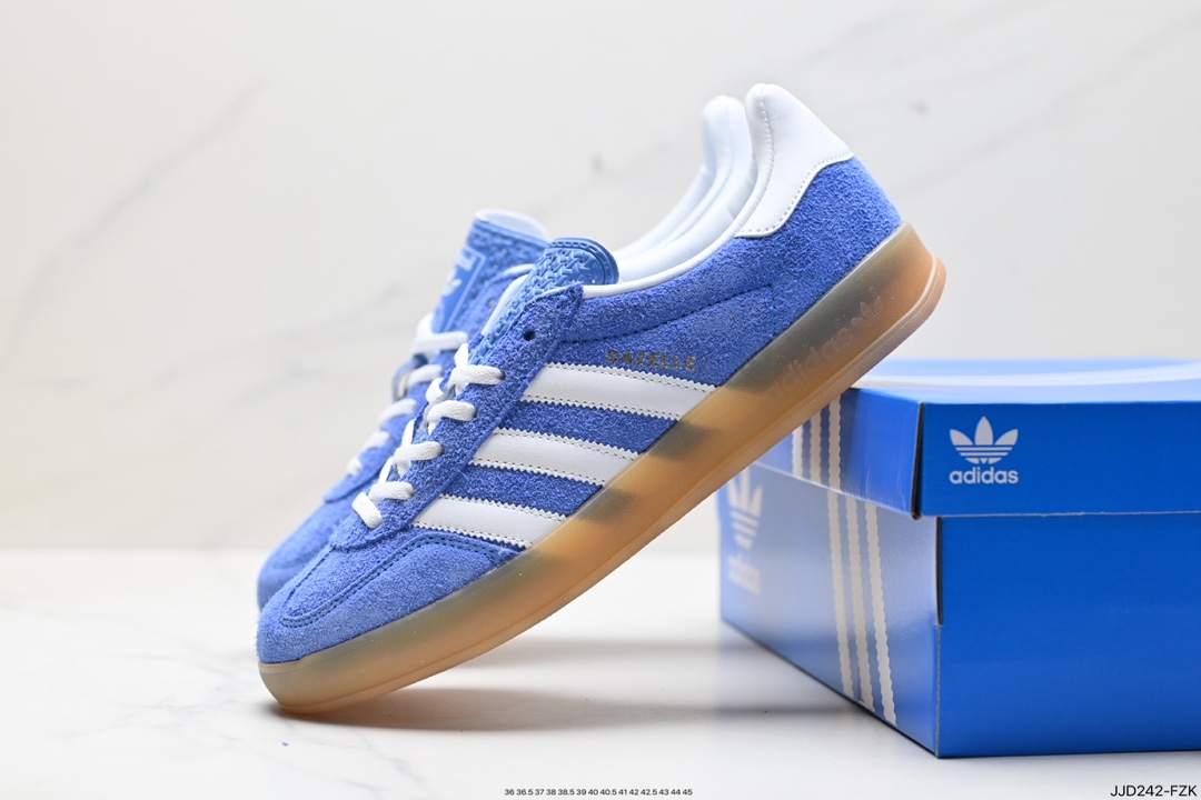 130 阿迪达斯Adidas Originals Gazelle Indoor 三叶草复古防滑耐磨低帮板鞋 HQ8717 HQ8718