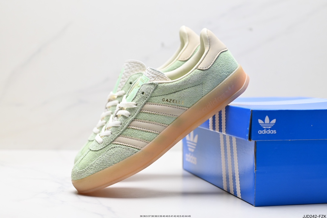 130 阿迪达斯Adidas Originals Gazelle Indoor 三叶草复古防滑耐磨低帮板鞋 HQ8717 HQ8718