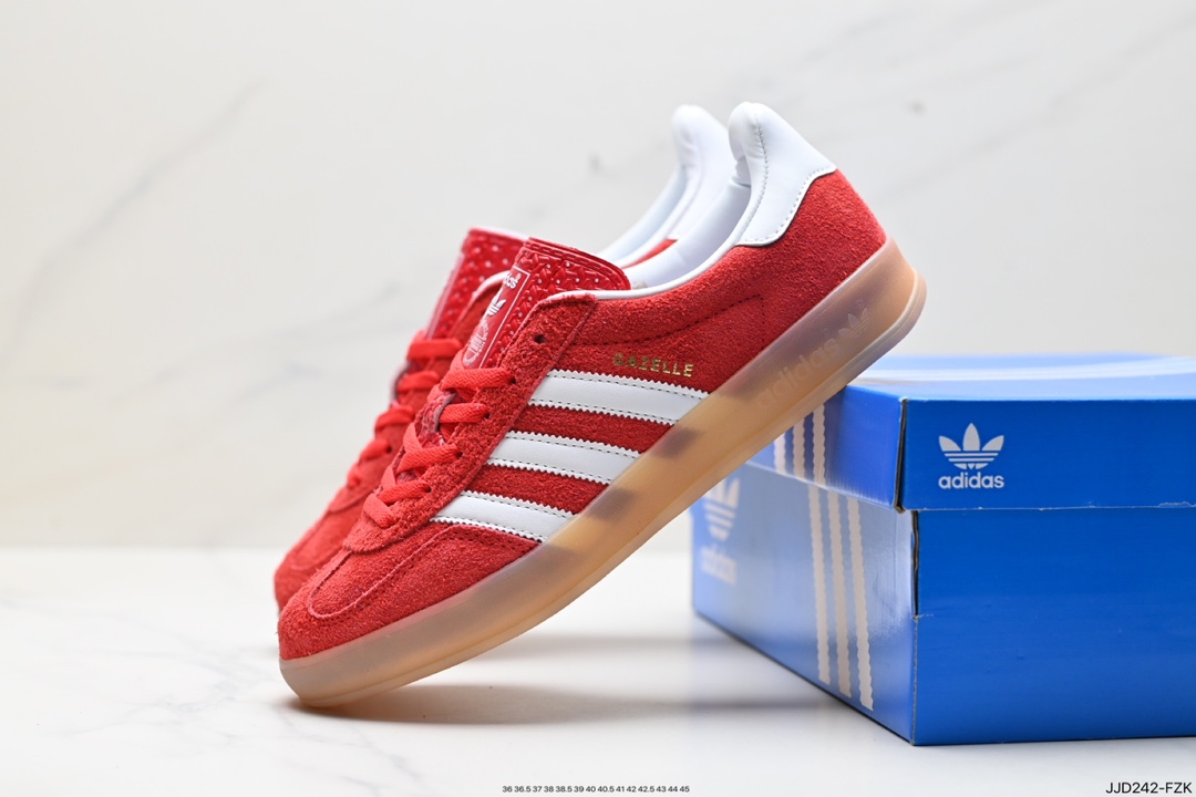 130 阿迪达斯Adidas Originals Gazelle Indoor 三叶草复古防滑耐磨低帮板鞋 HQ8717 HQ8718