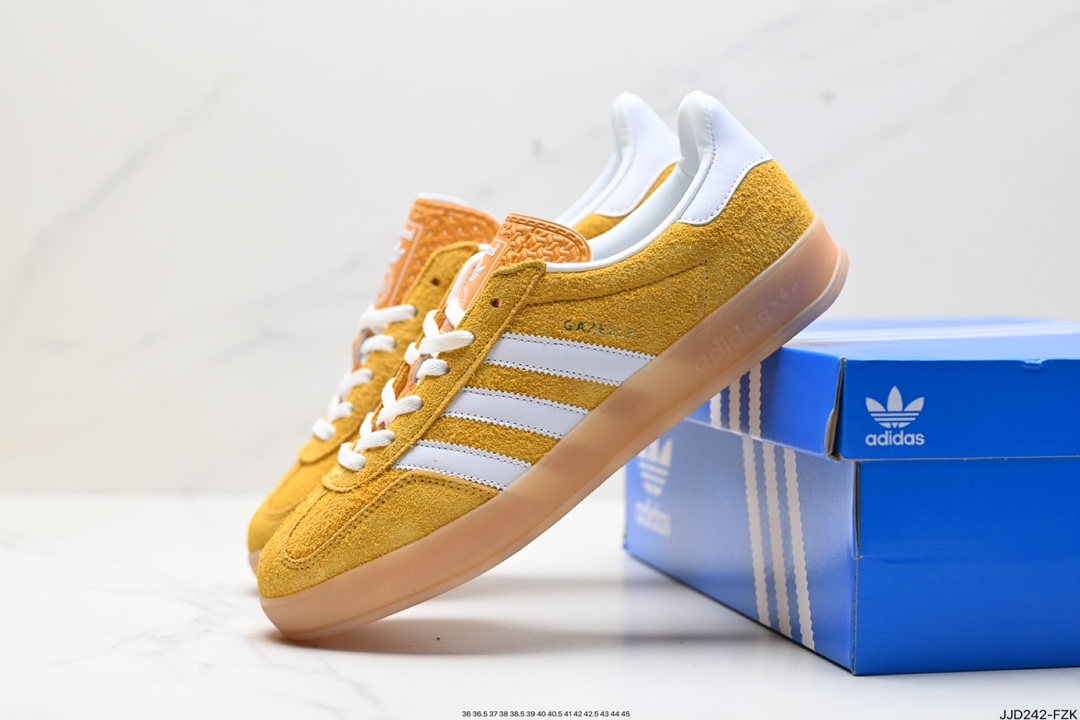 130 阿迪达斯Adidas Originals Gazelle Indoor 三叶草复古防滑耐磨低帮板鞋 HQ8717 HQ8718