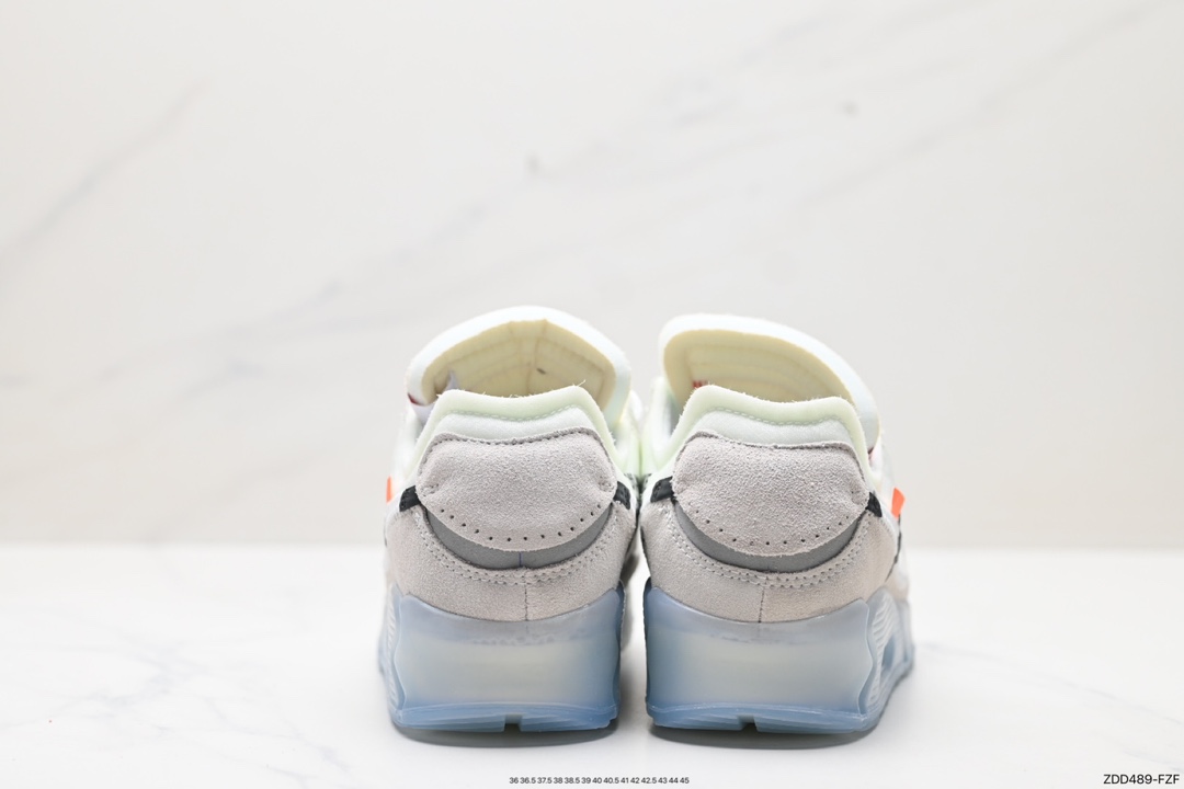 230 耐克OW联名 Max 90 气垫 Off -White x Nike Air Max 90 OW 耐克联名款限量经典气垫跑鞋 AA7293-100