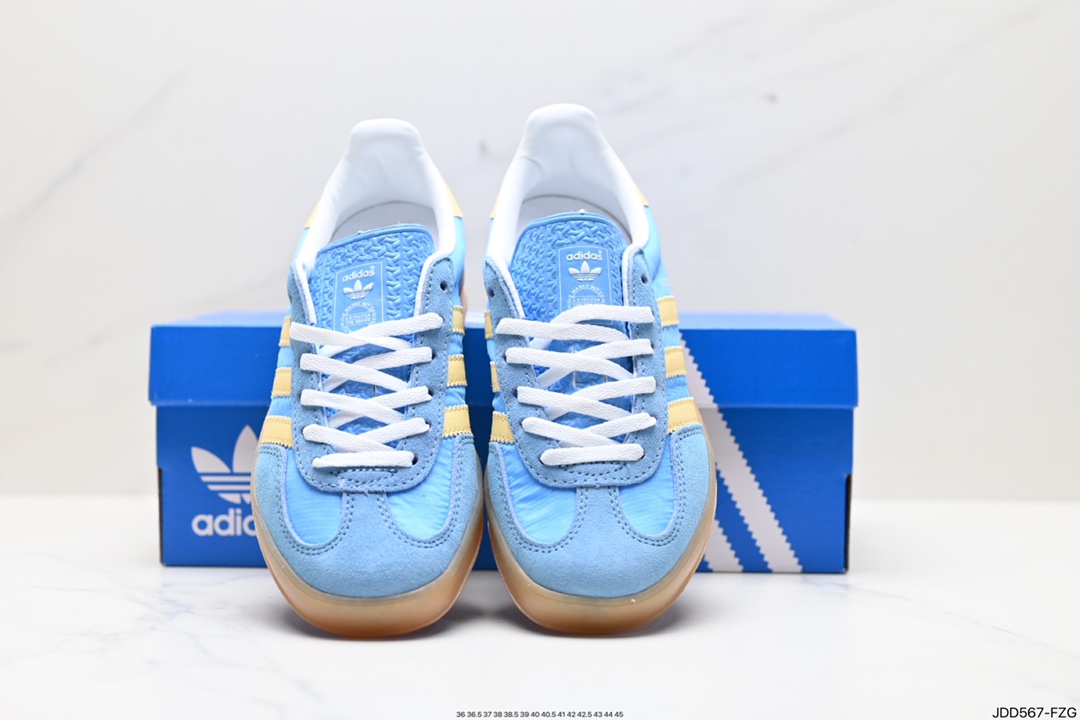 120 adidas Originals Gazelle INdoor 三叶草休闲防滑耐磨低帮板鞋  IE2960