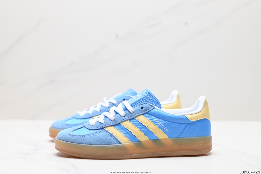 120 adidas Originals Gazelle INdoor 三叶草休闲防滑耐磨低帮板鞋  IE2960