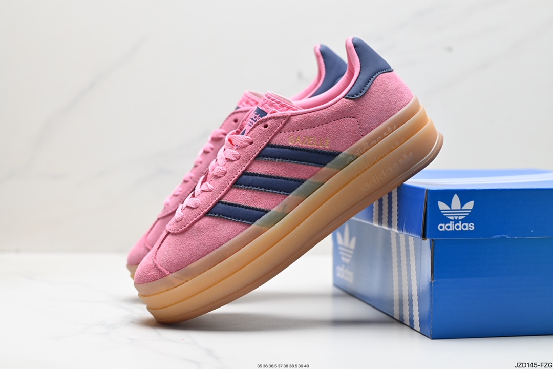 140 adidas originals Gazelle Indoor 粉黑 HO6122