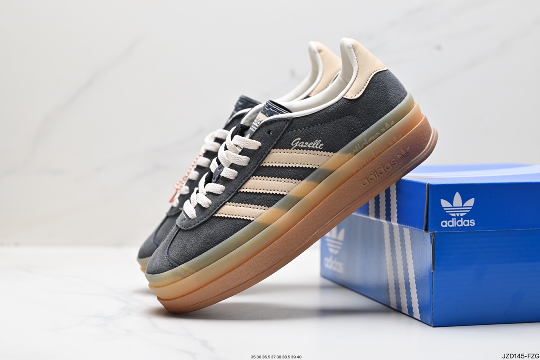 140 adidas originals Gazelle Indoor 粉黑 HO6122