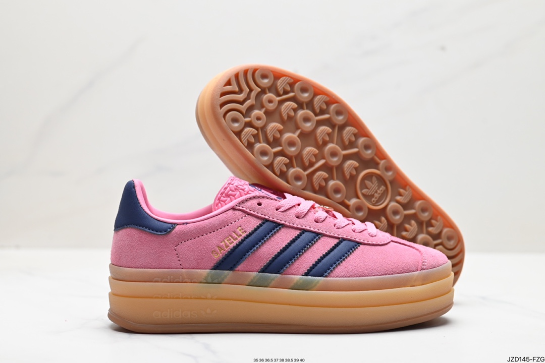 140 adidas originals Gazelle Indoor 粉黑 HO6122