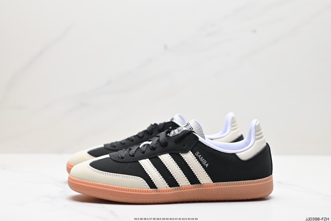 130 阿迪达斯三叶草Adidas Originals Samba Vegan OG”SPD“桑巴舞板鞋 lE5836