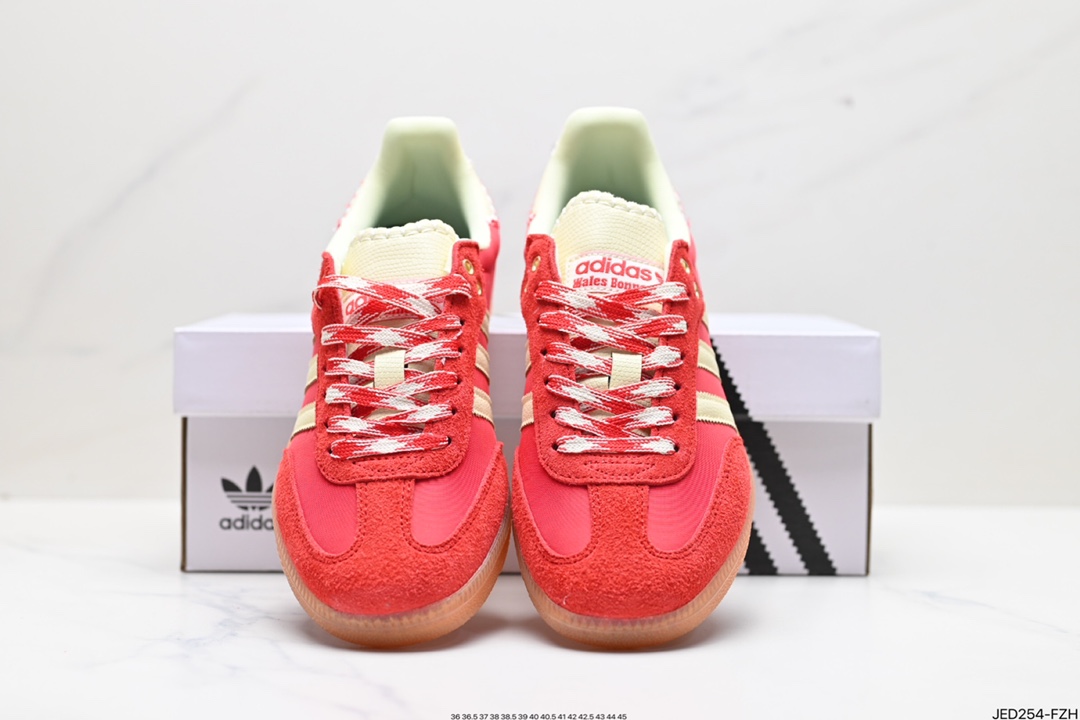 150 阿迪达斯Adidas三叶草 Originals Samba Vegan OG桑巴舞板鞋“皮革黑白浅灰焦糖底环保标识” GY6612