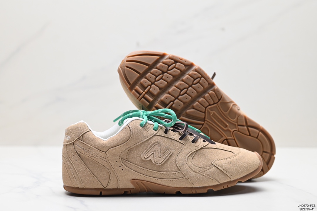 190 缪缪MiuMiu x NB新百伦New Balance 530 SL系列低帮慢跑鞋“联名翻毛卡其鞋带”