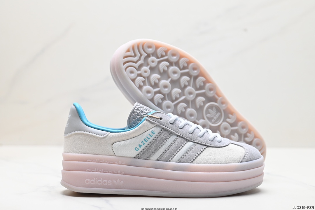 Ad Originals Gazelle Bold clover thick sole casual non-slip wear-resistant low-top sneakers lH9992