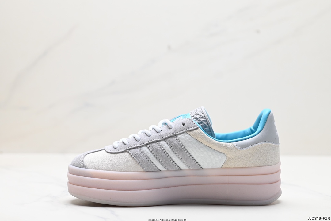 Ad Originals Gazelle Bold clover thick sole casual non-slip wear-resistant low-top sneakers lH9992