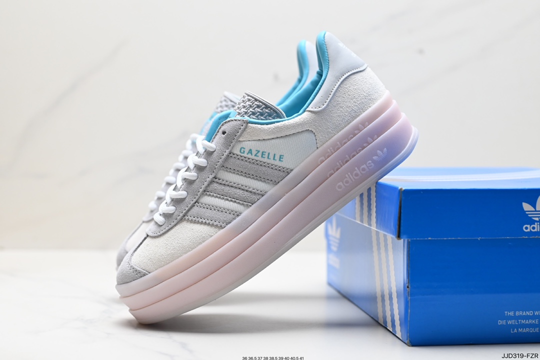Ad Originals Gazelle Bold clover thick sole casual non-slip wear-resistant low-top sneakers lH9992