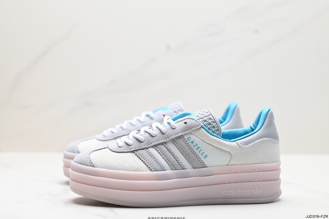 Ad Originals Gazelle Bold clover thick sole casual non-slip wear-resistant low-top sneakers lH9992