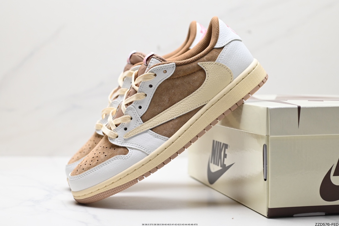 AJ1 Travis Scott x Air Jordan 1 ”Reverse Mocha” AJ1 Joe 1 TS Lightning DM7866-106