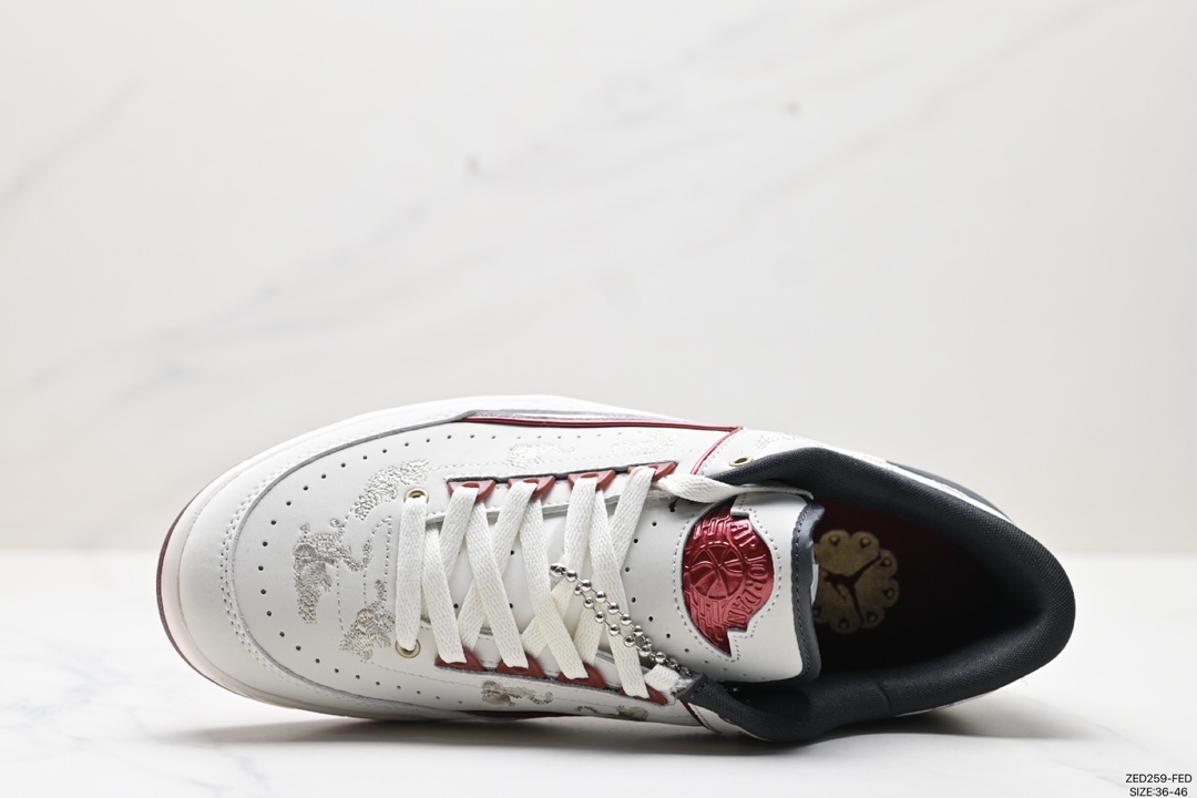Shelflife x Jordan Air Jordan 2 retro low trendy lightweight low-top retro basketball shoes FJ5736-100