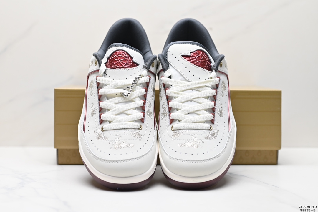 Shelflife x Jordan Air Jordan 2 retro low trendy lightweight low-top retro basketball shoes FJ5736-100