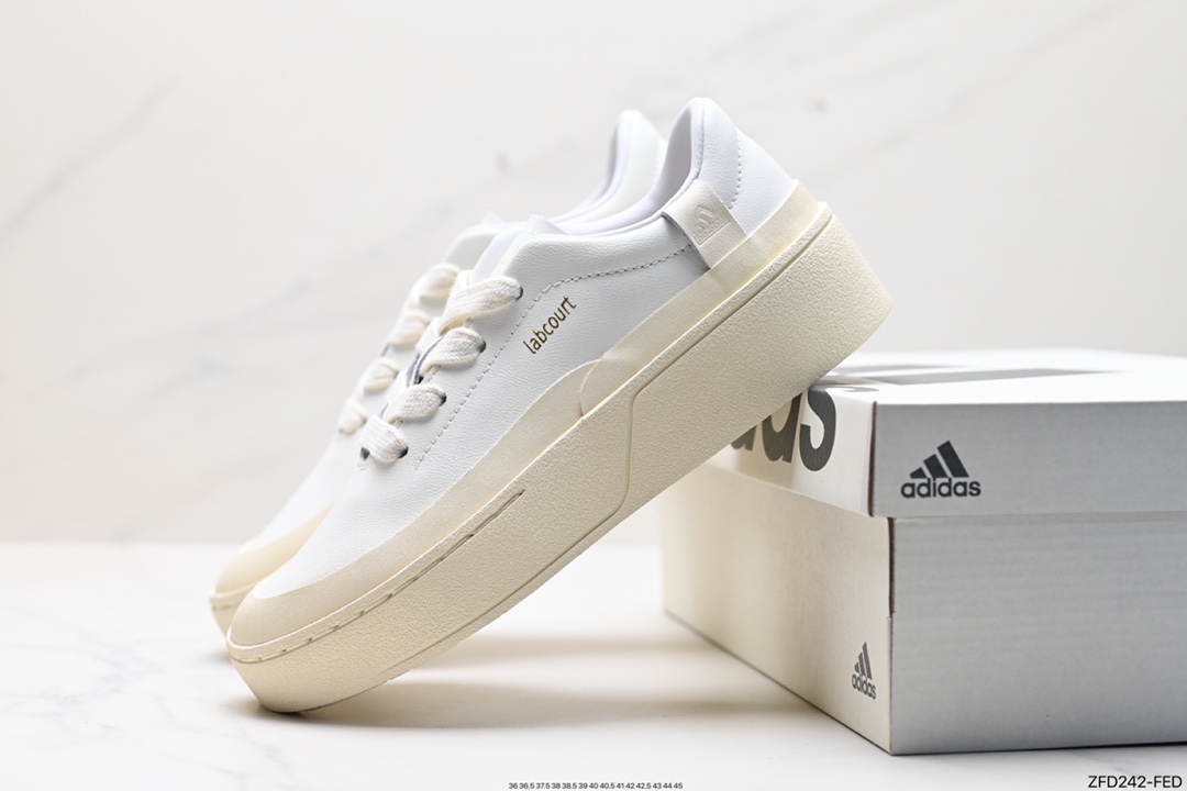 adidas LABCOURT versatile casual comfortable wear-resistant breathable low-top sneakers lF1709