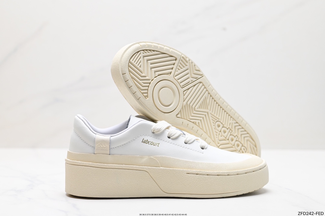 adidas LABCOURT versatile casual comfortable wear-resistant breathable low-top sneakers lF1709
