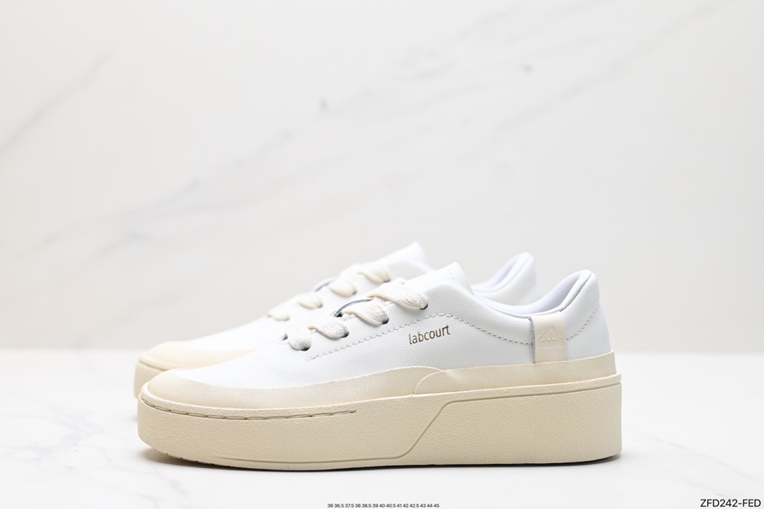 adidas LABCOURT versatile casual comfortable wear-resistant breathable low-top sneakers lF1709
