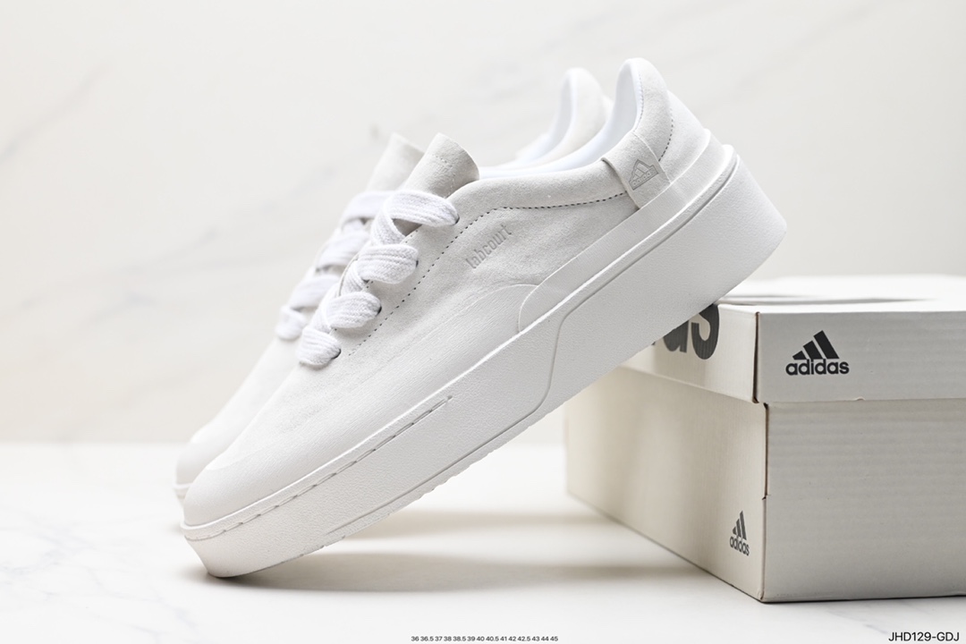 adidas LABCOURT versatile casual comfortable wear-resistant breathable low-top sneakers ID6228