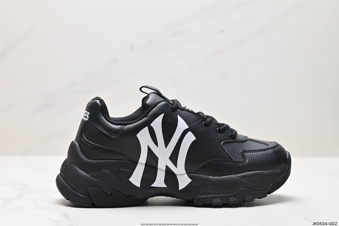 MLB Shoes Sneakers Black White Printing Low Tops