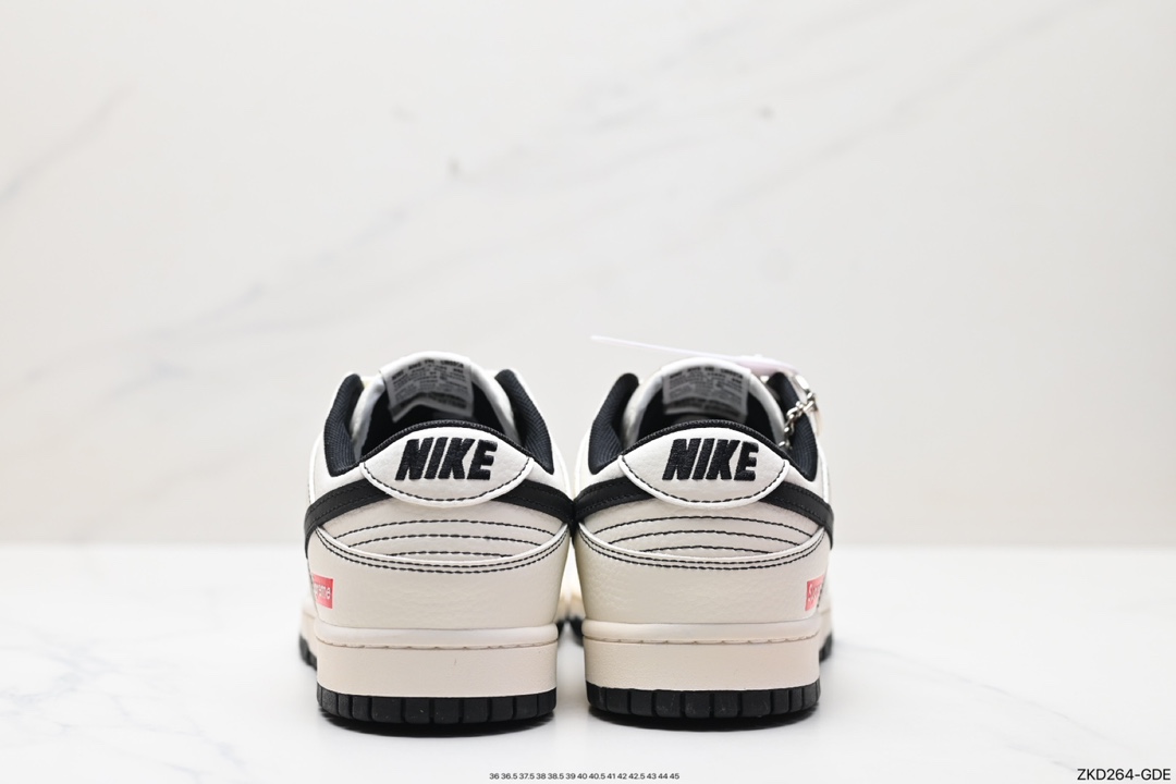 Supreme x Nike By You SB Dunk Low Retro SP Dunk Series Low-top Sneakers ”Sup Beige and Navy Blue Stitching” XX2025-316