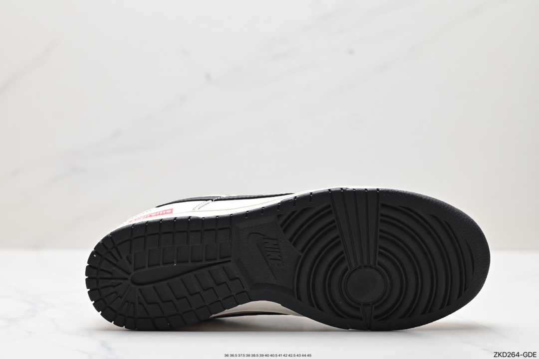 Supreme x Nike By You SB Dunk Low Retro SP Dunk Series Low-top Sneakers ”Sup Beige and Navy Blue Stitching” XX2025-316
