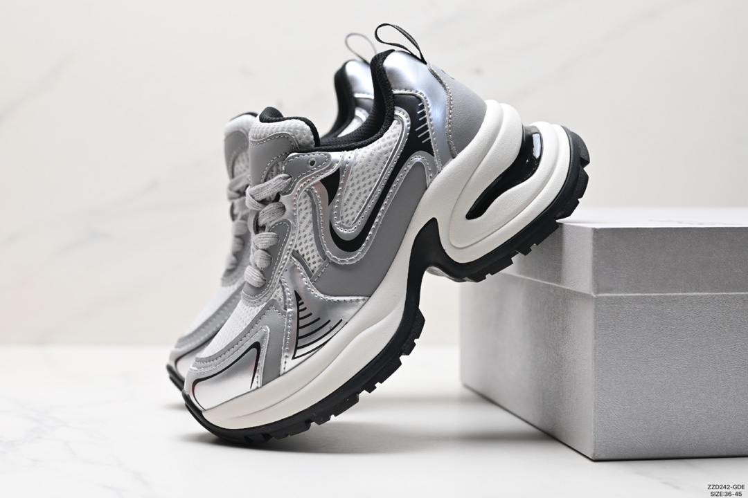 European station 2024 Zhao Lusi same style dad shoes women's thick bottom heightening sports casual shoes women's running shoes trendy European goods