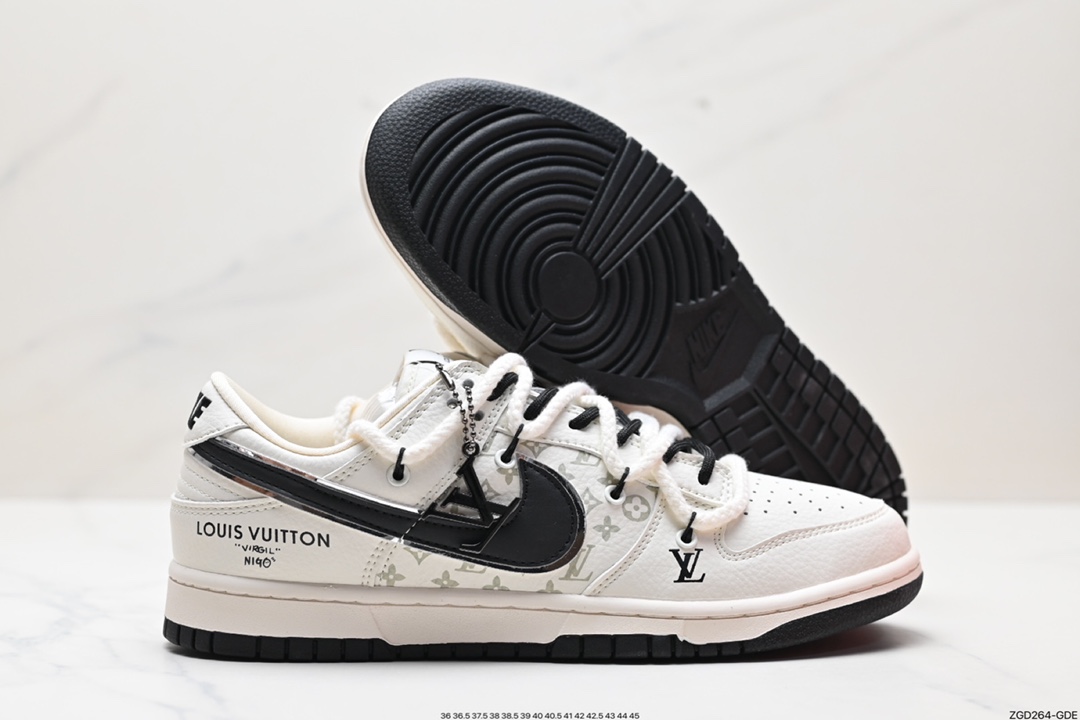 Nike SB Dunk Low x Louis Vuitton Pure Original Factory Product SJ2068-243