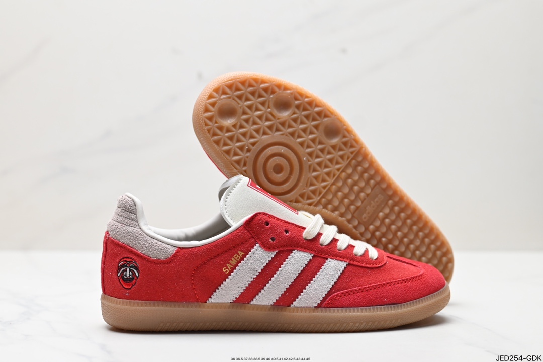 150 阿迪达斯 adidas SAMBA KITH CLARKS 三叶草复古休闲防滑耐磨低帮板鞋 IG8905