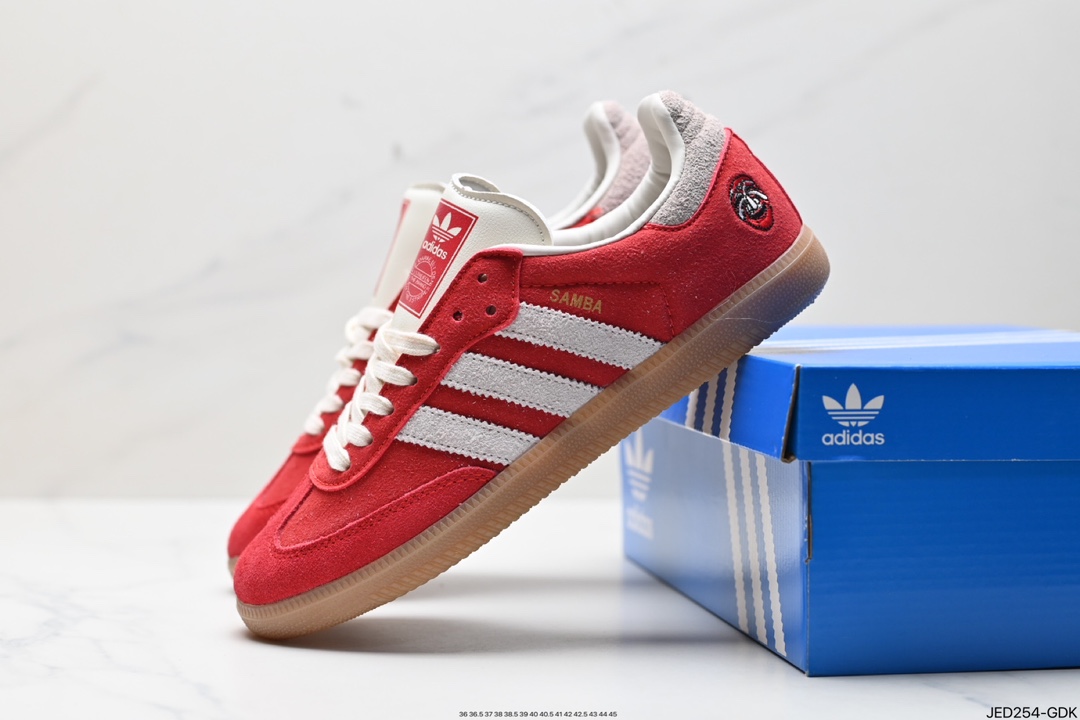 150 阿迪达斯 adidas SAMBA KITH CLARKS 三叶草复古休闲防滑耐磨低帮板鞋 IG8905