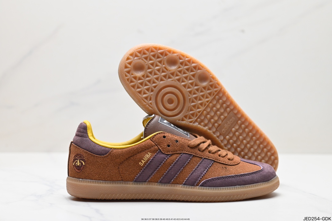 150 阿迪达斯 adidas SAMBA KITH CLARKS 三叶草复古休闲防滑耐磨低帮板鞋 IG8905