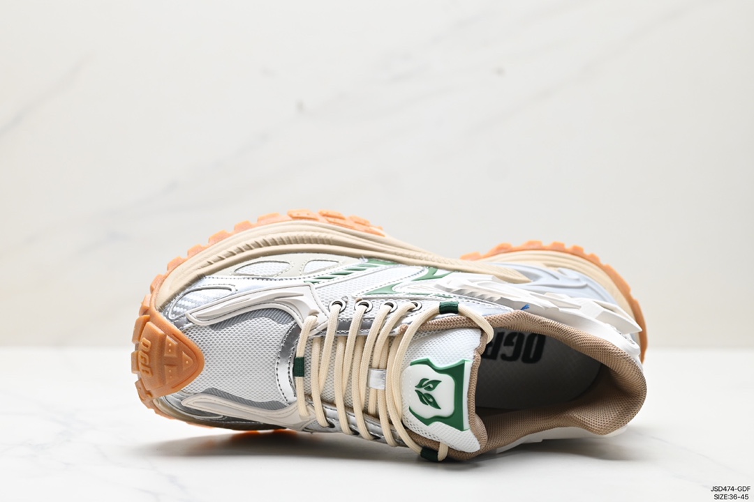Zhao Lusi's same style OGR Rattlesnake series jogging dad shoes breathable summer silver sports shoes
