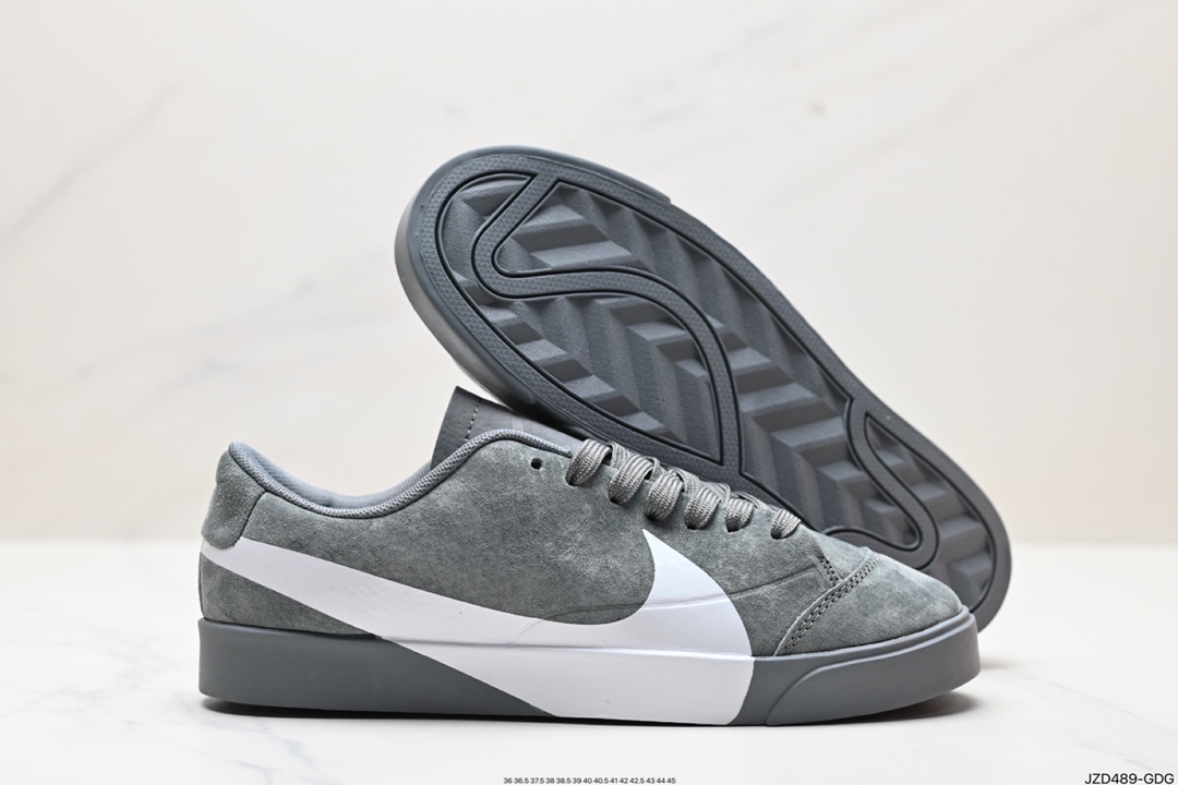 140 耐克Nike Blazer City Low LX 耐克春季爆款 翻毛皮鞋面 黑白复古大钩子休闲百搭板鞋 AV2253-300