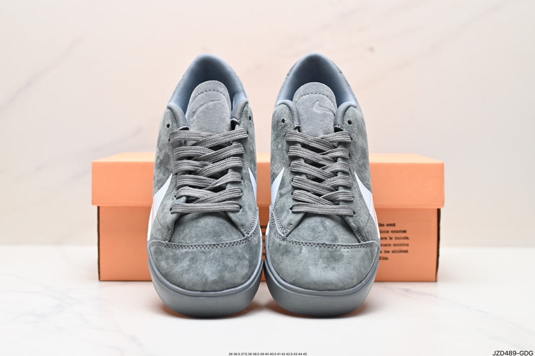 140 耐克Nike Blazer City Low LX 耐克春季爆款 翻毛皮鞋面 黑白复古大钩子休闲百搭板鞋 AV2253-300