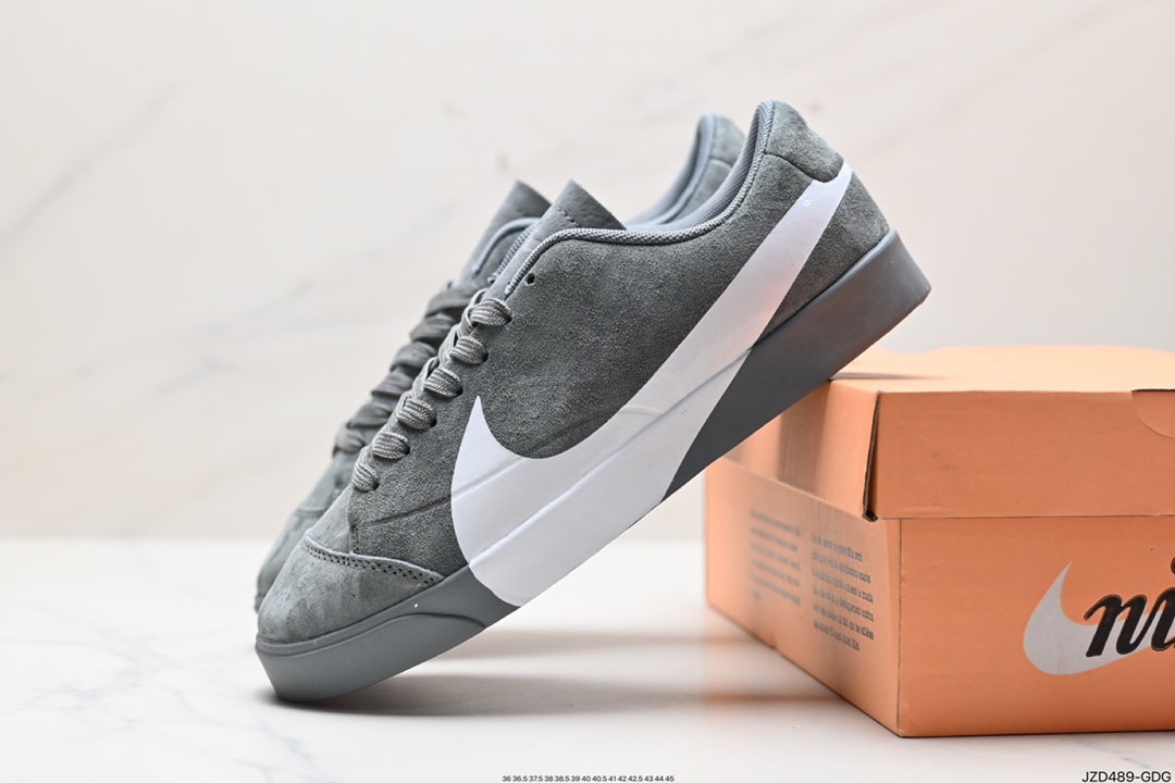 140 耐克Nike Blazer City Low LX 耐克春季爆款 翻毛皮鞋面 黑白复古大钩子休闲百搭板鞋 AV2253-300