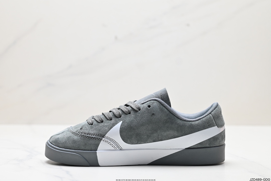 140 耐克Nike Blazer City Low LX 耐克春季爆款 翻毛皮鞋面 黑白复古大钩子休闲百搭板鞋 AV2253-300