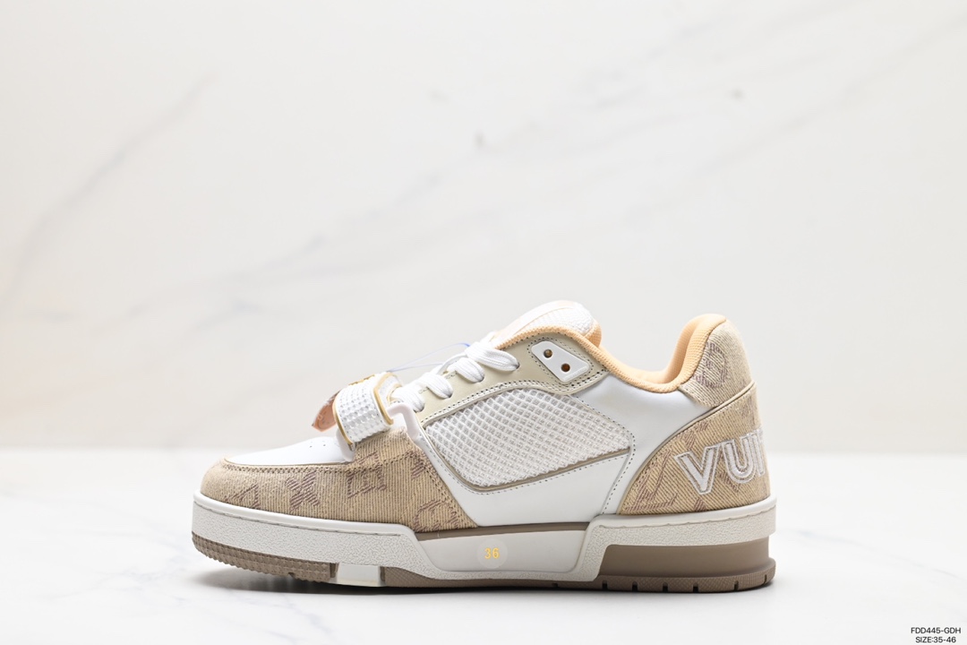 600 Louis Vuitton Trainer Sneaker Low 空胶版本