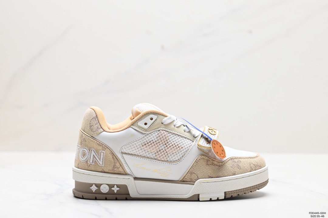 600 Louis Vuitton Trainer Sneaker Low 空胶版本