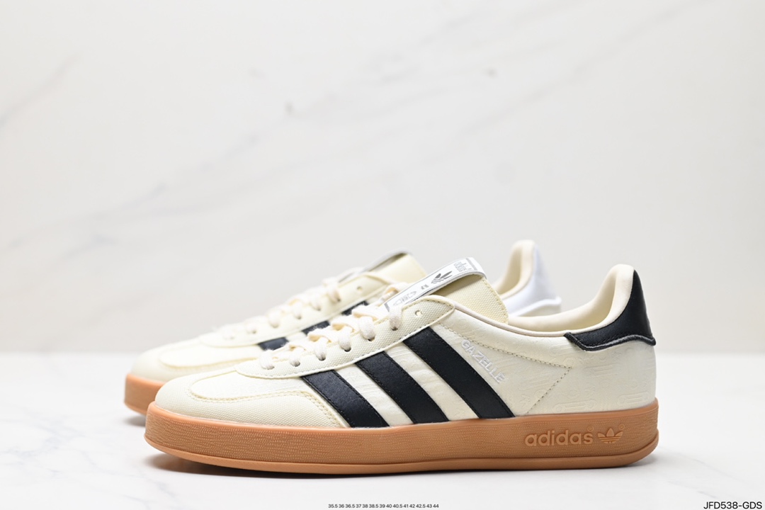 170 adidas Gazzelle Indoor 三叶草休闲防滑耐磨低帮板鞋  IG3677