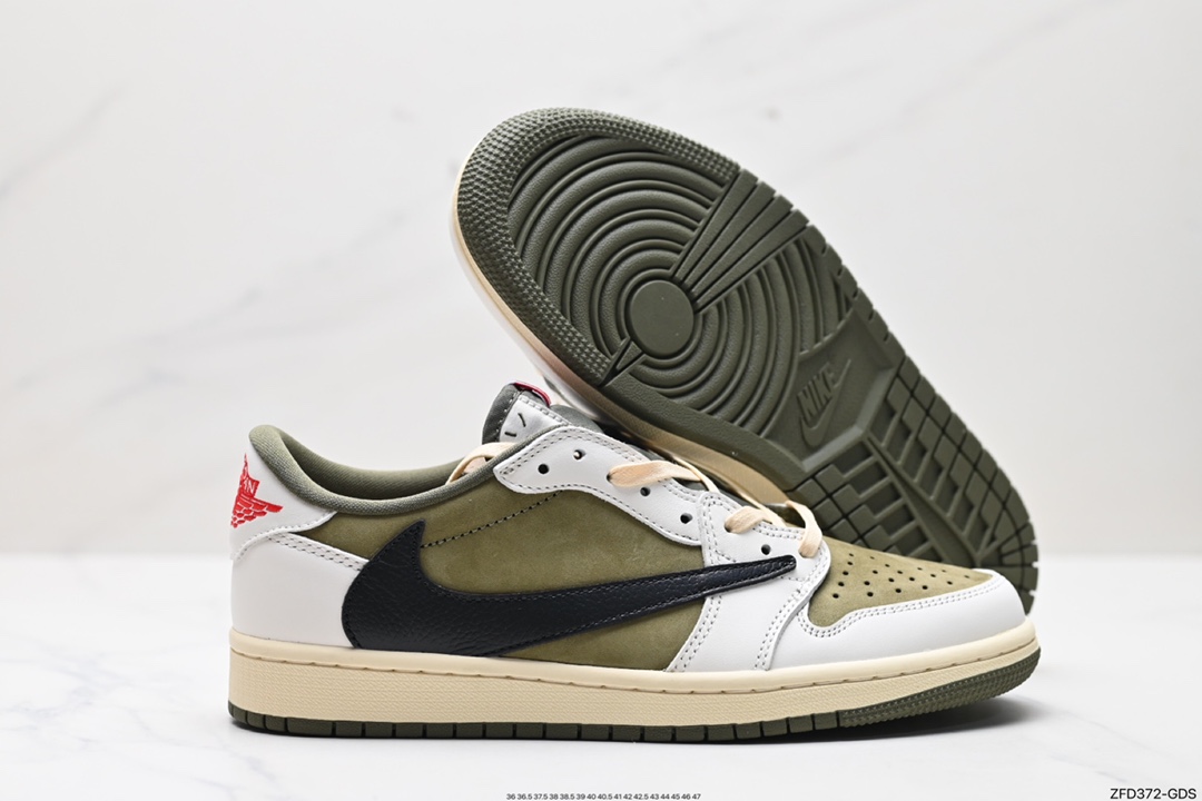 280 AJ1倒勾Travis Scott x Air Jordan 1 ” Reverse Mocha “ AJ1乔1 篮球鞋  DM7866-200