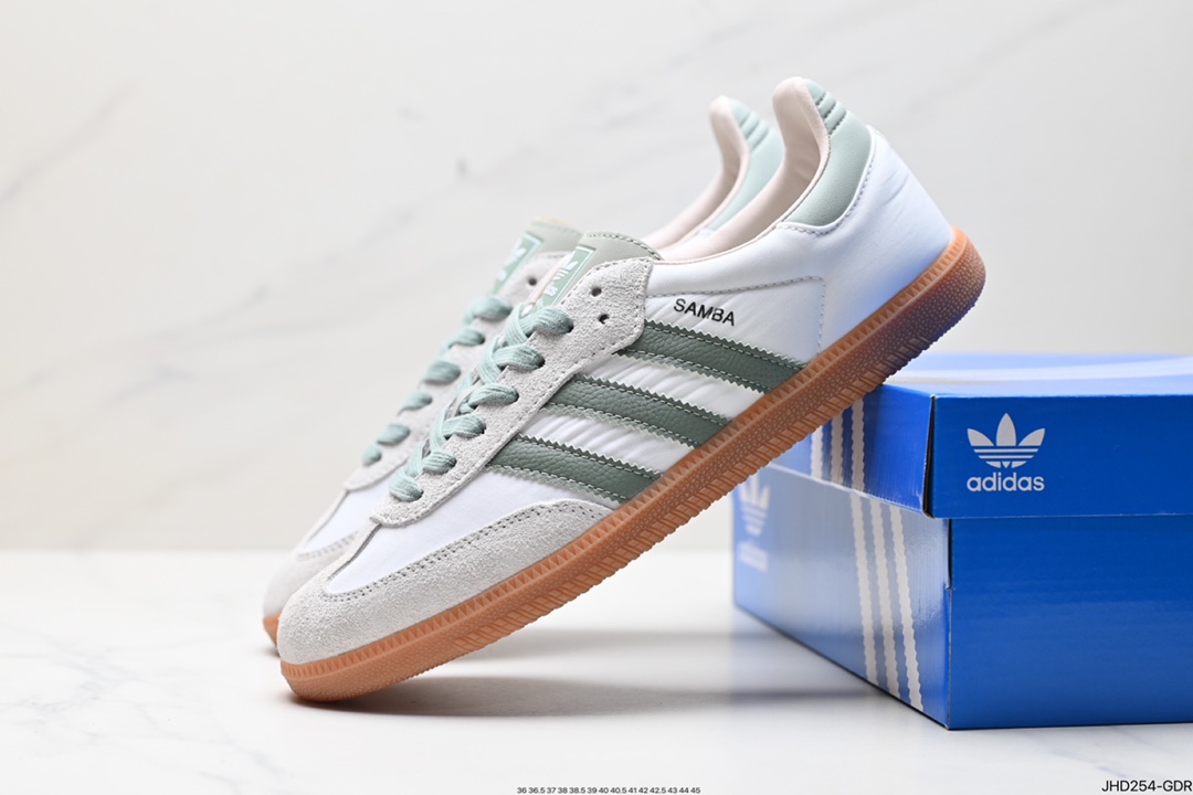 190 阿迪达斯三叶草Adidas Originals Samba Vegan OG”SPD”桑巴舞板鞋 ID0492