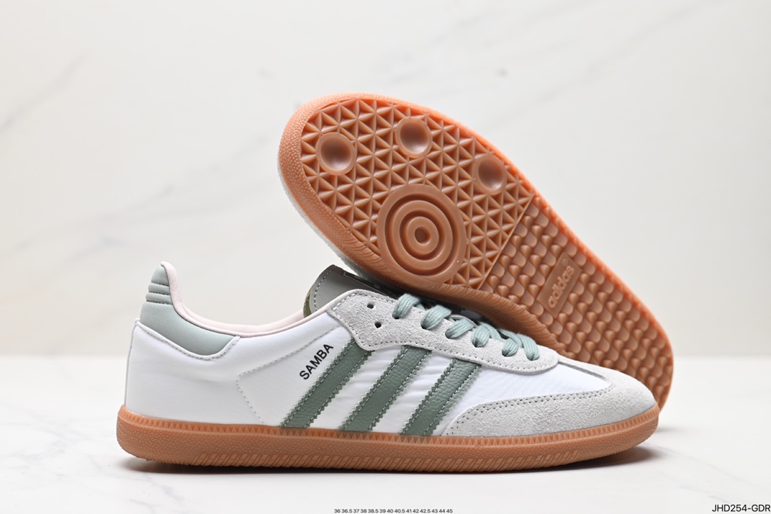 190 阿迪达斯三叶草Adidas Originals Samba Vegan OG”SPD”桑巴舞板鞋 ID0492