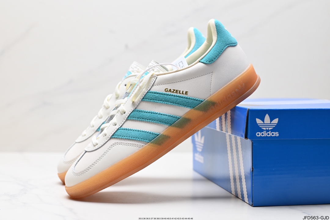 170 adidas Originals Gazelle INdoor 三叶草休闲防滑耐磨低帮板鞋  JI2583