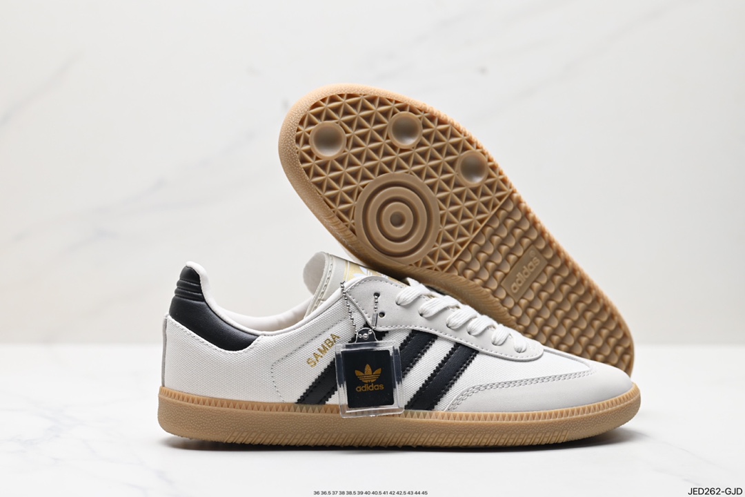 150 阿迪达斯三叶草Adidas Originals Samba Vegan OG”SPD”桑巴舞板鞋 CQ2151