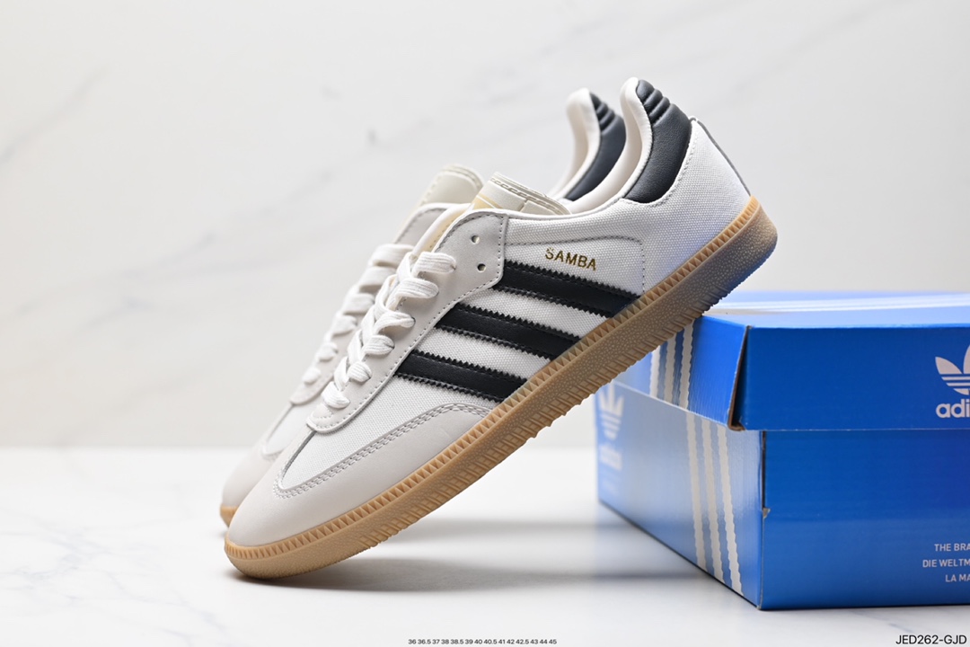 150 阿迪达斯三叶草Adidas Originals Samba Vegan OG”SPD”桑巴舞板鞋 CQ2151