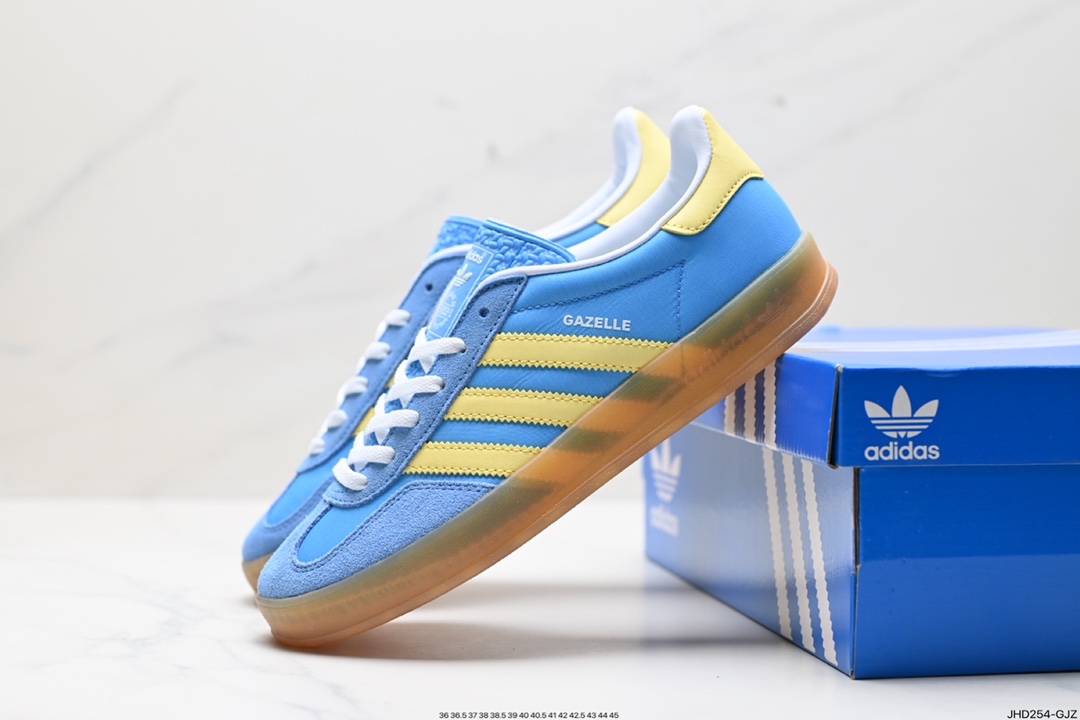 190 阿迪达斯Adidas Originals Gazelle Indoor 三叶草复古防滑耐磨低帮板鞋 HO6259