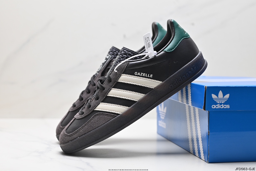 170 adidas Originals Gazelle INdoor 三叶草休闲防滑耐磨低帮板鞋 IH0374